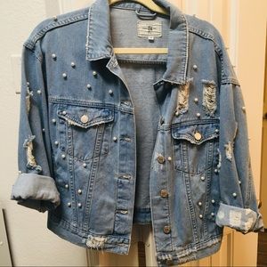 Denim and Pearl Jacket